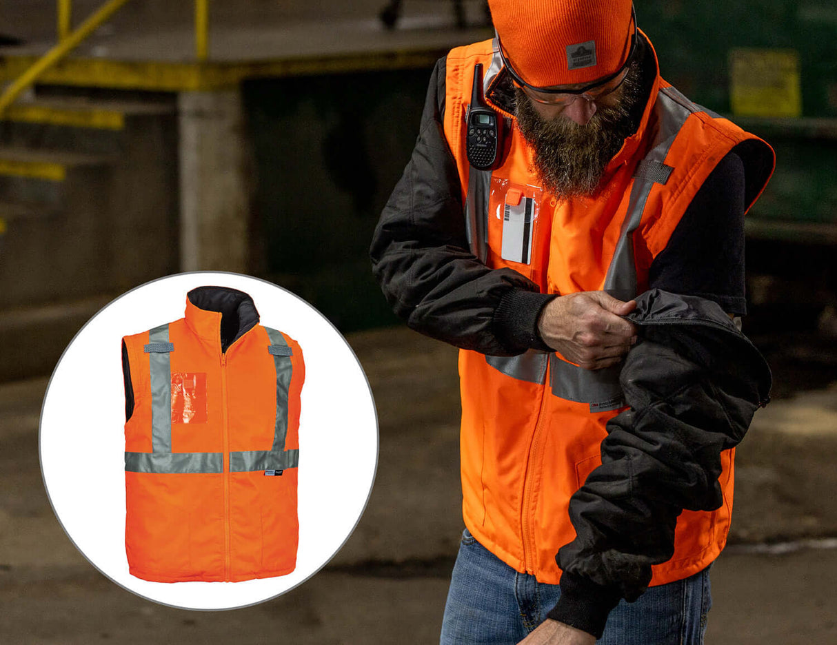 Ergodyne GloWear 8287 Hi-Viz  Winter Jacket and Vest