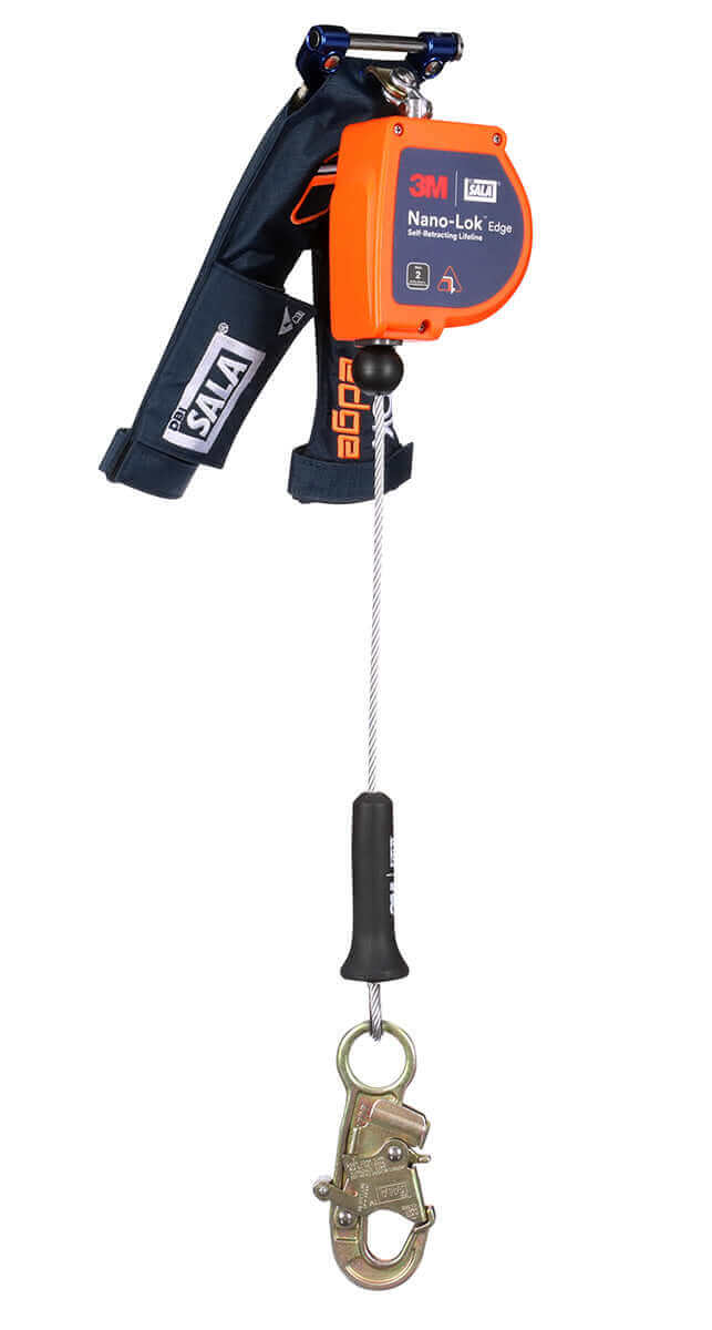 3M Class 2 DBI-SALA Nano-Lok Edge Personal Self Retracting Lifeline, Cable, 8 ft.