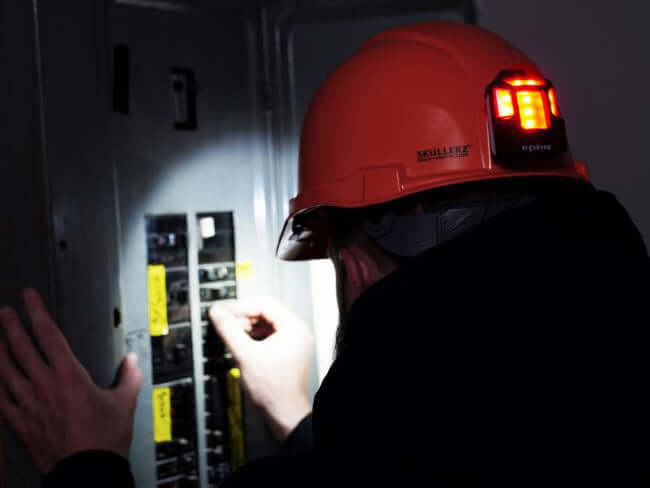 Ergodyne Skullerz 8993 Magnetic Rechargeable Headlamp and Red Beacon Light