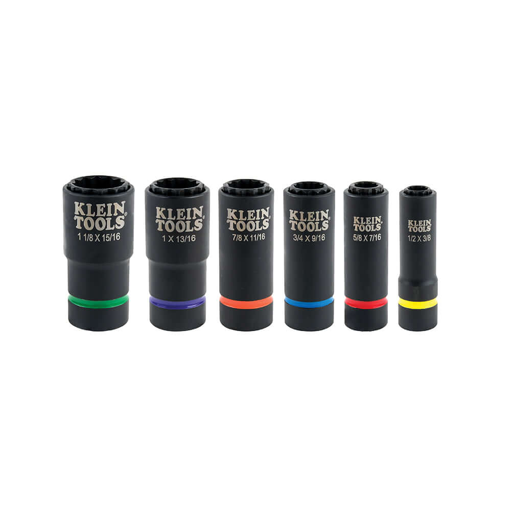 Klein SAE 2-In-1 Impact Socket Set, 6 pc