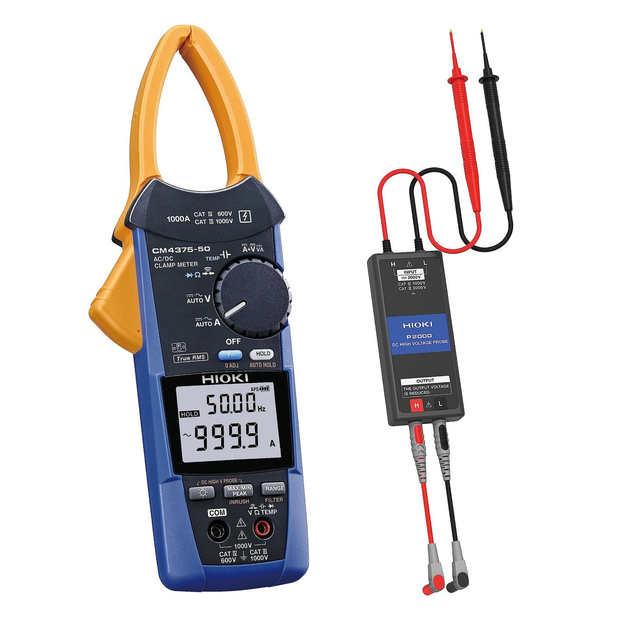 Hioki AC/DC Clamp Meter (2000A) W/ High Voltage Probe Kit