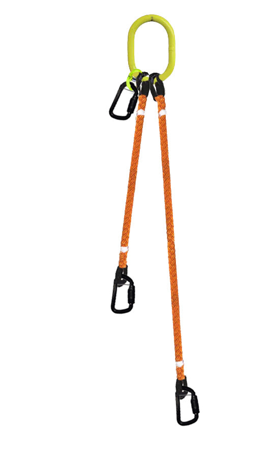 3-Legged Tool Lifting Rope Sling, Small Quick Rigging Connectors
