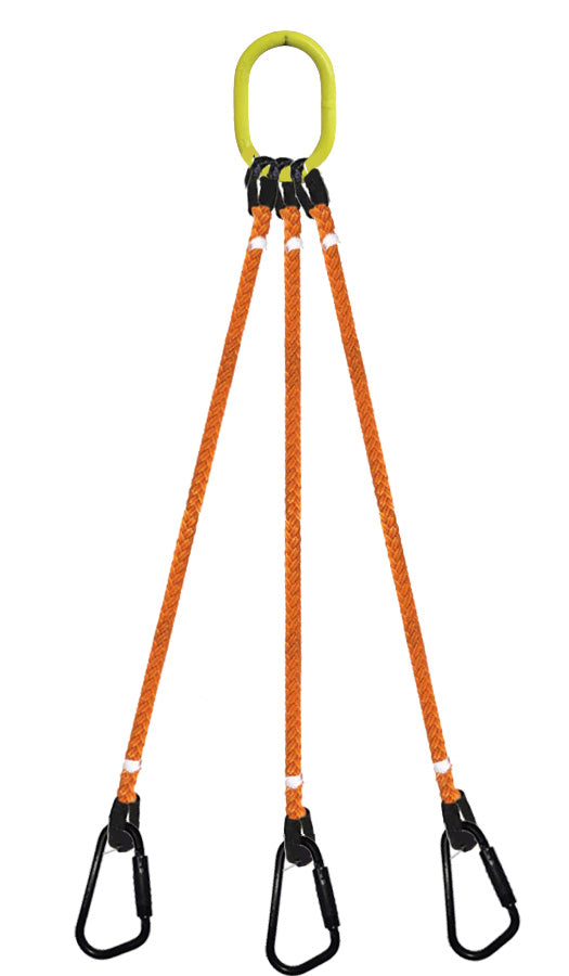 3-Legged Tool Lifting Rope Sling, Medium Quick Rigging Connectors