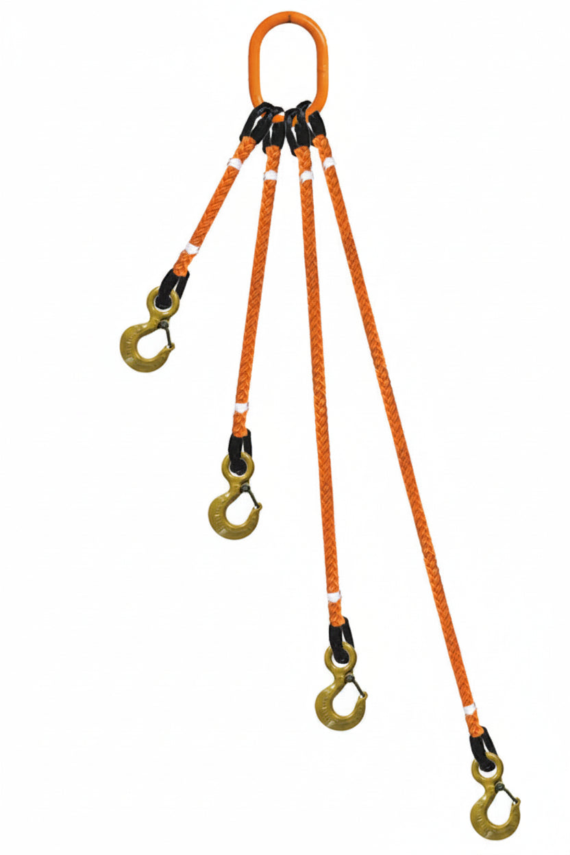 4-Legged Tool Lifting Rope Sling, Crosby Hooks