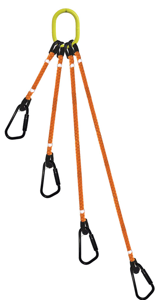 4-Legged Tool Lifting Rope Sling, Medium Quick Rigging Connectors