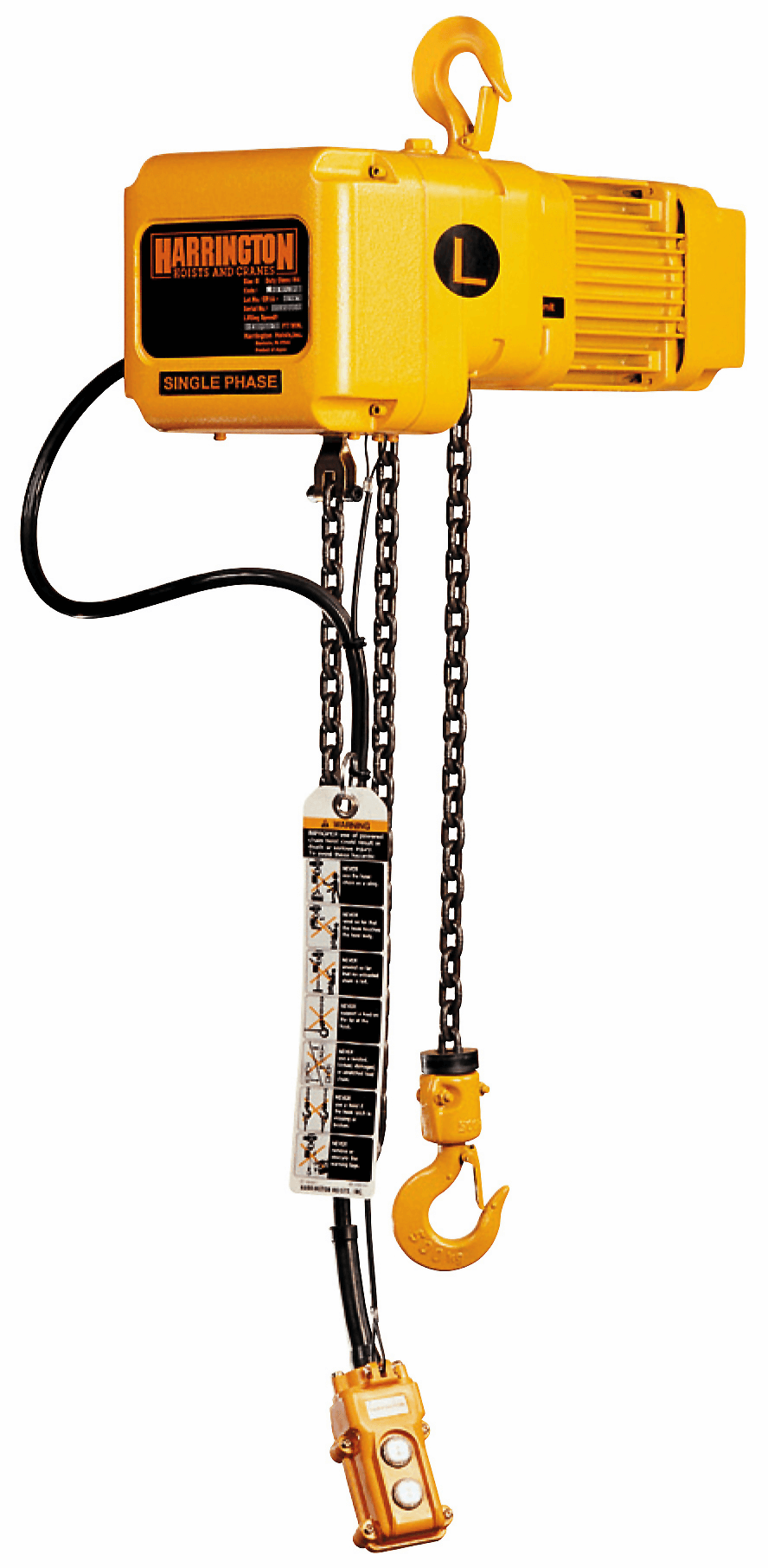 Harrington 3 Ton Single Phase Electric Hoist