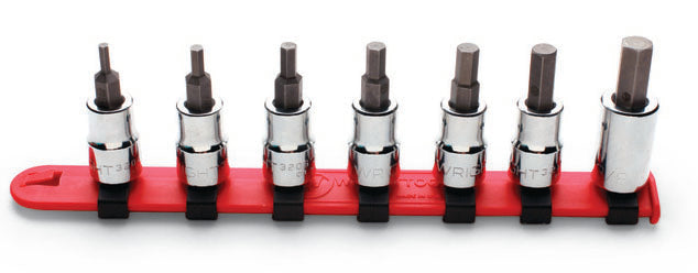 Wright SAE Hex Bit Socket Set, 3/8" Drive, 7 pc.