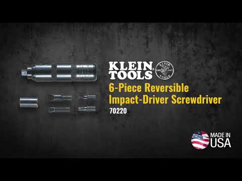Klein Impact-Driver Screwdriver, Reversible, 6-Piece