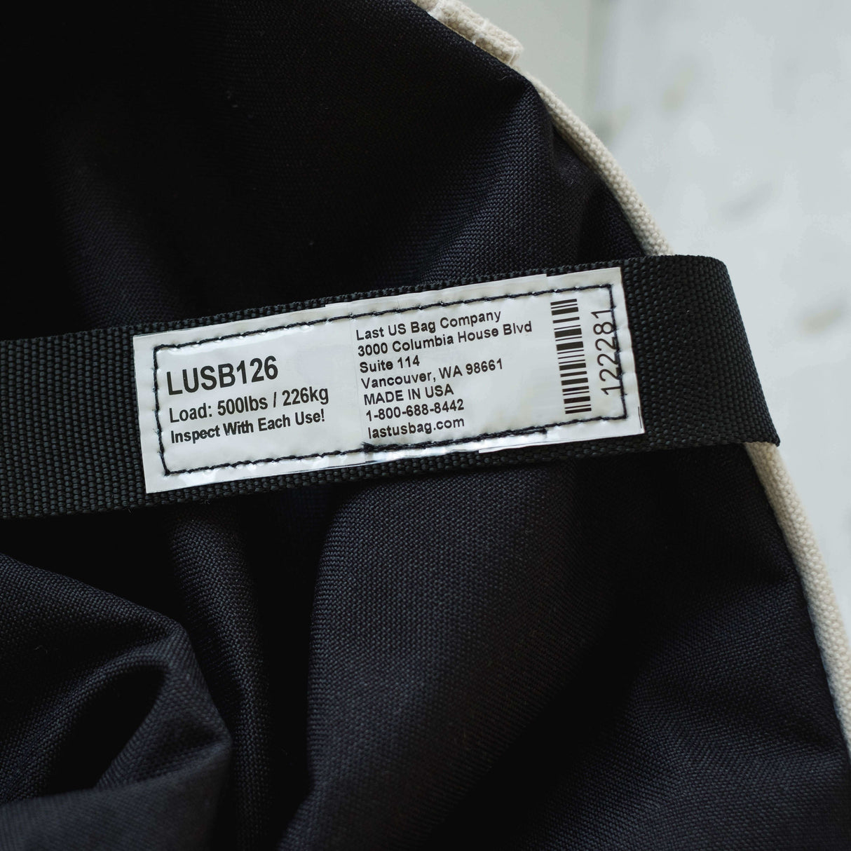 Canvas Lifting Bag (20" x 20" x 26")