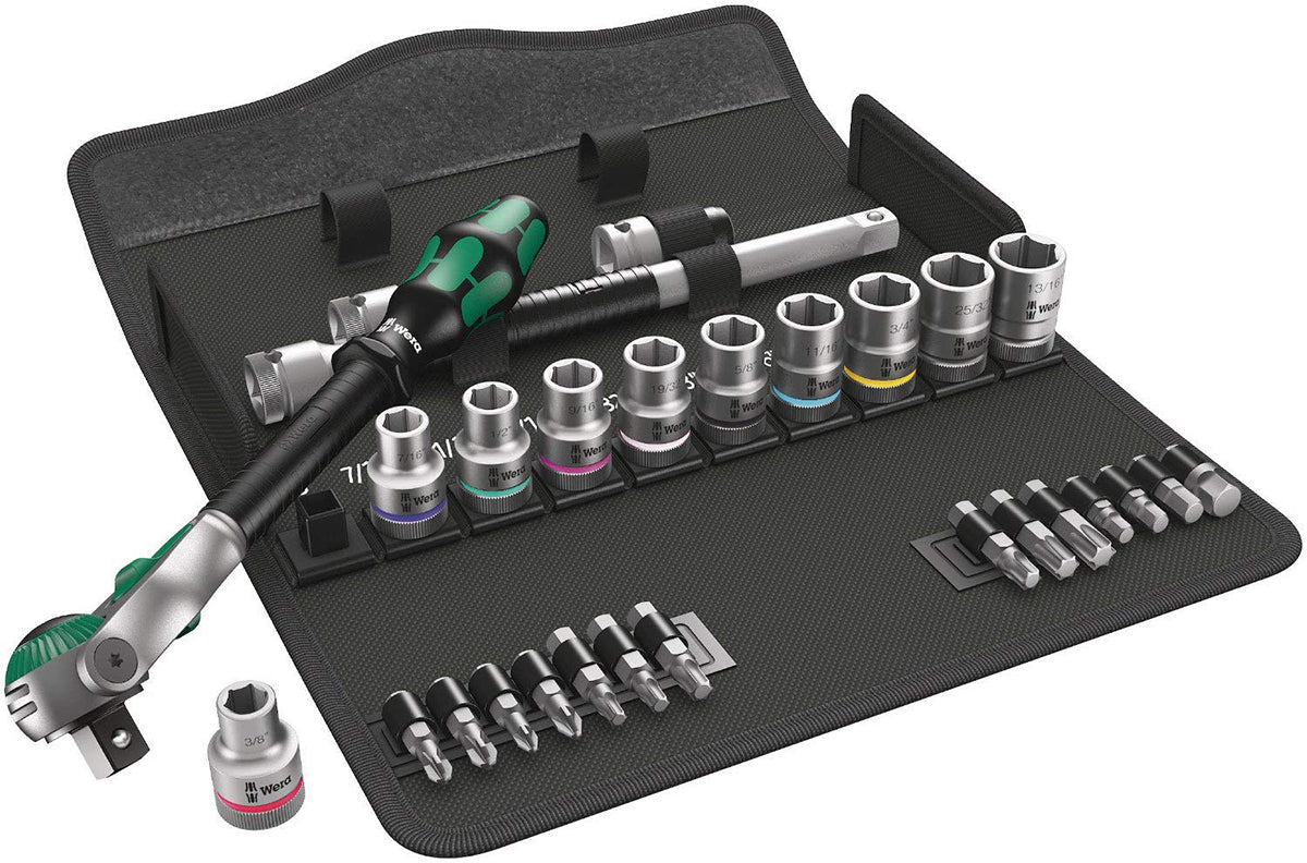 Wera Zyklop SAE Socket Set, 1/2" drive, 28 pc