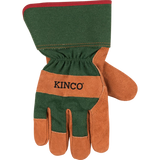 Kinco  Lined Russet Suede Cowhide Palm w/ Safety Cuff