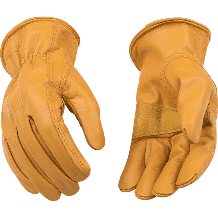 Kinco Lined Grain Cowhide Driver Gloves with Palm Patch