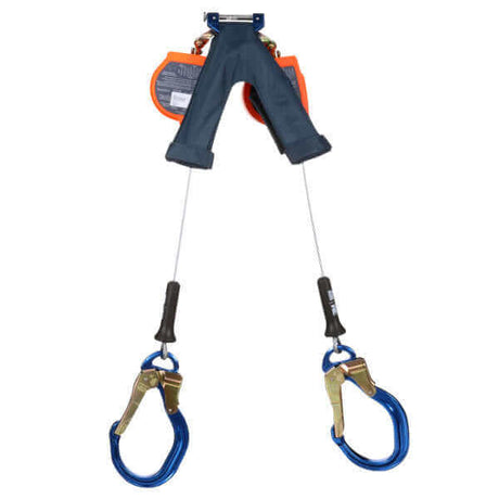 3M™ Class 2 DBI-SALA® Nano-Lok™ Edge Twin-Leg Personal Self Retracting Lifeline, Cable, 8 ft.