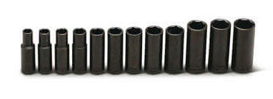 Wright Metric Socket Set, 3/8"Drive, 12 pc.