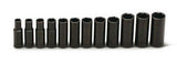 Wright Metric Socket Set, 3/8"Drive, 12 pc.