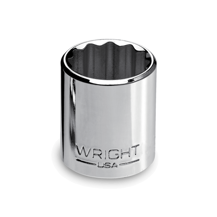 Wright Tool Metric 12 Point Hand Socket, 1/2" Drive