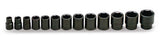 Wright SAE Socket Set, 1/2"Drive, 13 pc.