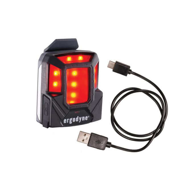 Ergodyne Skullerz 8993 Magnetic Rechargeable Headlamp and Red Beacon Light