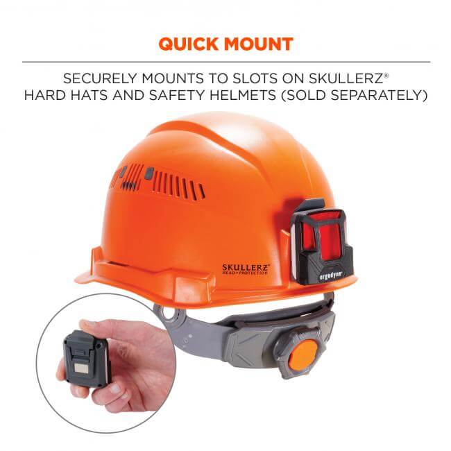 Ergodyne Skullerz 8993 Magnetic Rechargeable Headlamp and Red Beacon Light