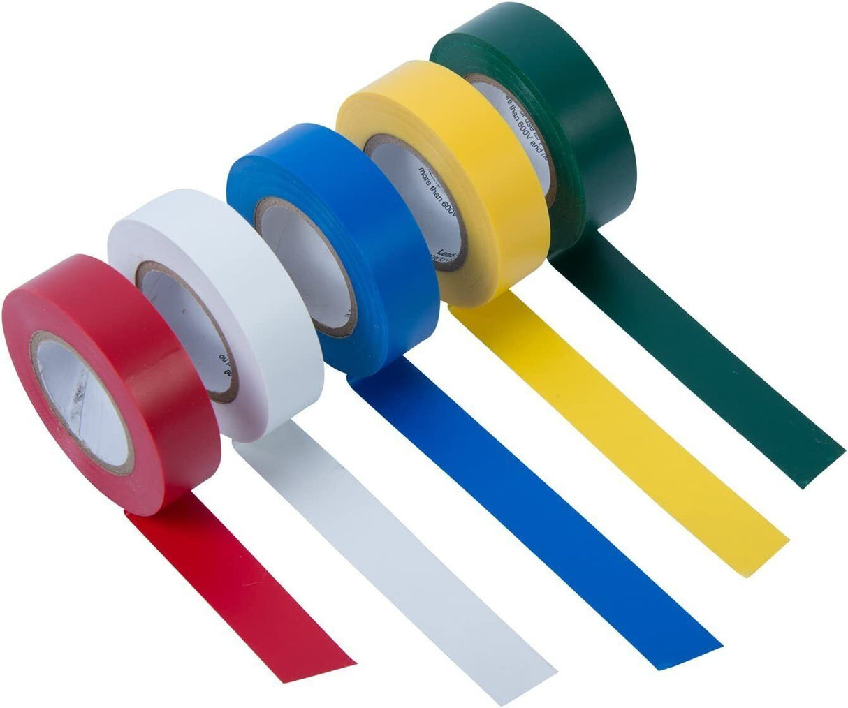 Gardner Bender 1/2" x 20' Multicolored Vinyl Electrical Tape, 5 Pack