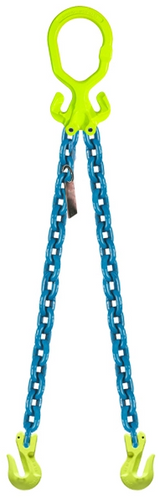 2-Leg Adjustable Chain Sling with Grab Hooks, 5/16"