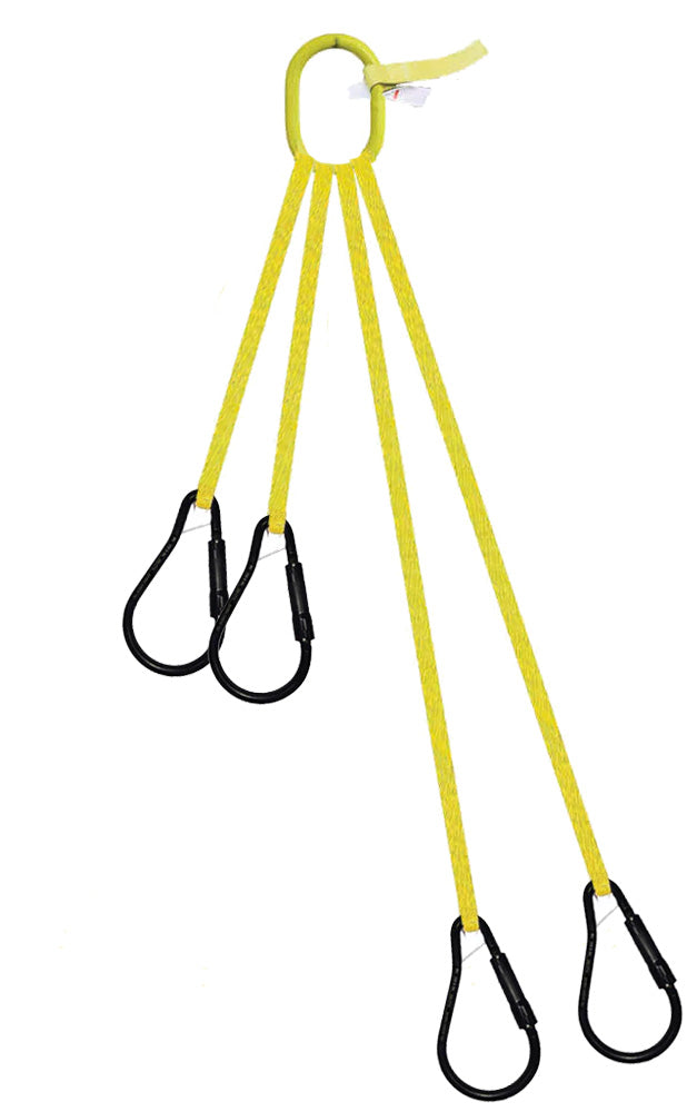 4 Legged Tool Lifting Web Sling, Large Quick Rigging Connectors