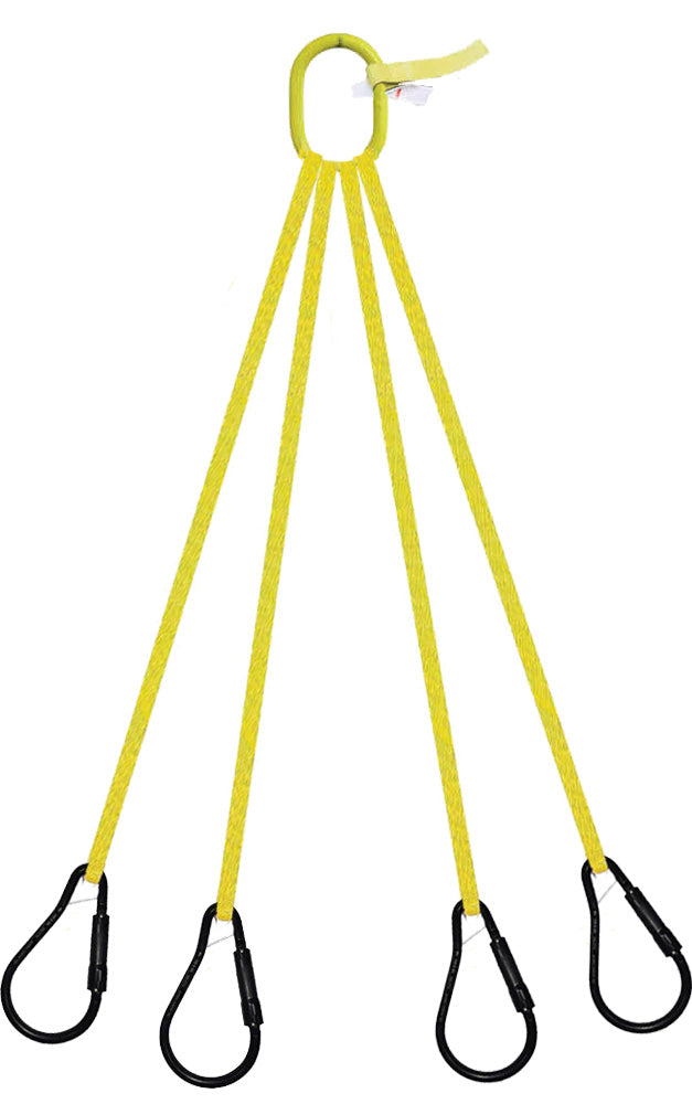 4 Legged Tool Lifting Web Sling, Large Quick Rigging Connectors
