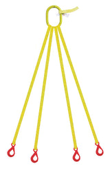 4 Legged Tool Lifting Web Sling, Self Locking Hooks