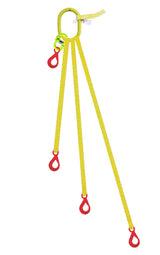 4 Legged Tool Lifting Web Sling, Self Locking Hooks