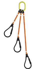 3-Legged Tool Lifting Rope Sling, Large Quick Rigging Connectors