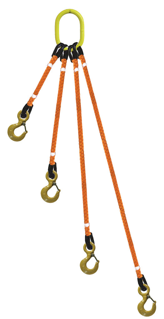 4-Legged Tool Lifting Rope Sling, Crosby Hooks