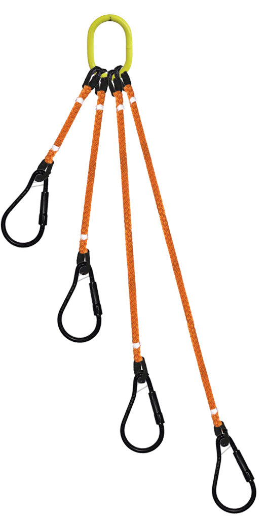 Custom Lifting Rope 4-Legged Tool Lifting Rope Sling, Large Quick Rigging Connectors ...