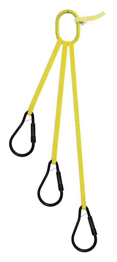 3 Legged Tool Lifting Web Sling, Large Quick Rigging Connectors