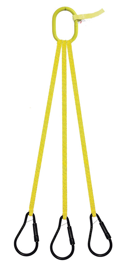 3 Legged Tool Lifting Web Sling, Large Quick Rigging Connectors