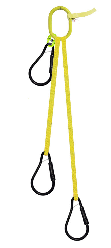 3 Legged Tool Lifting Web Sling, Large Quick Rigging Connectors