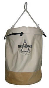 Canvas Bag w/Leather Bottom -12'' width x 17'' height