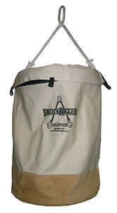 Canvas Bag w/Leather Bottom (17'' width x 24'' height)