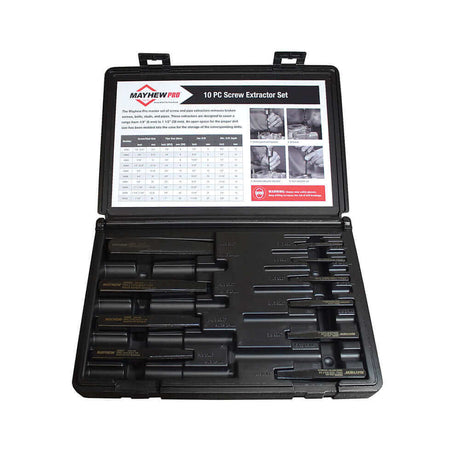 Mayhew 10 pc Screw Extractor Set