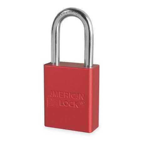 American Lock Red Aluminum LOTO Padlock
