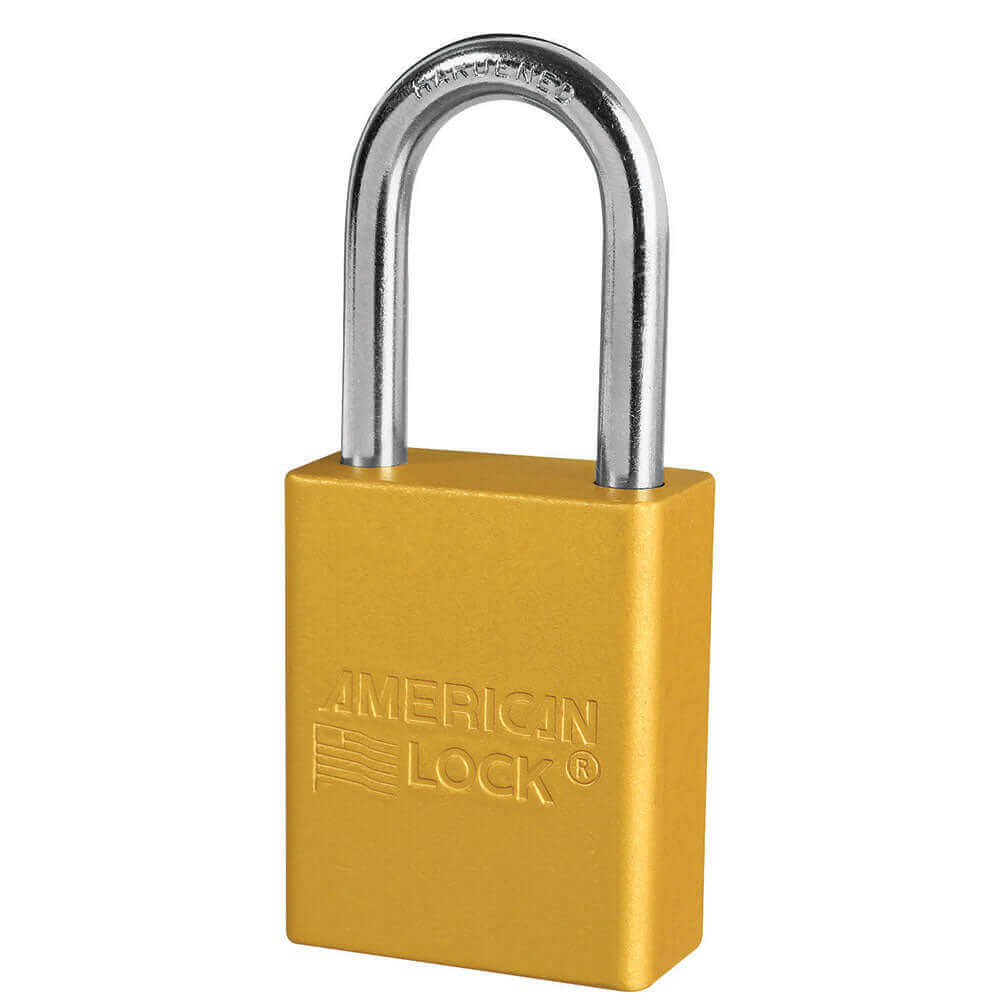 American Lock Yellow Aluminum LOTO Padlock