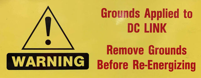 Magnetic Grounding Sign 6" x 15"