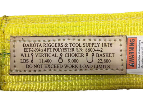  Eye & Eye Polyester Sling 4" x 10'