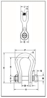 Crosby® S-2160 30 Ton Wide Body Shackle
