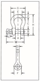 Crosby® S-209 1" Screw-Pin Anchor Shackle