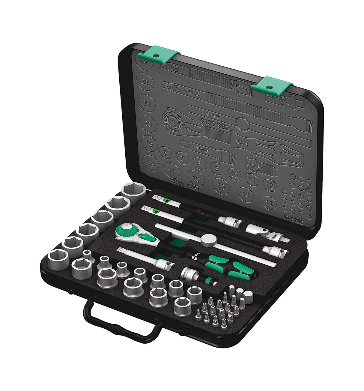 Wera Zyklop Metric Socket Set, 3/8 drive, 43 pc